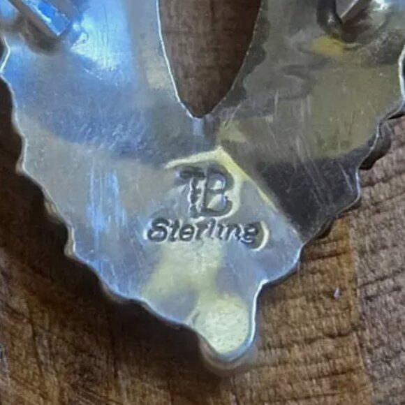 Navajo red coral cluster ring size 10 sterling silver - Picture 5 of 8